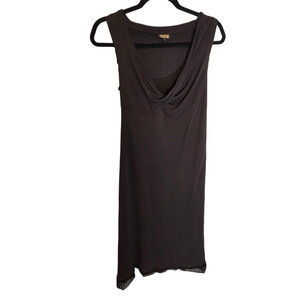 Rozae Nichols cowl neck brown mini dress size medium
